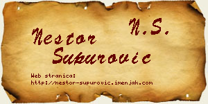 Nestor Supurović vizit kartica